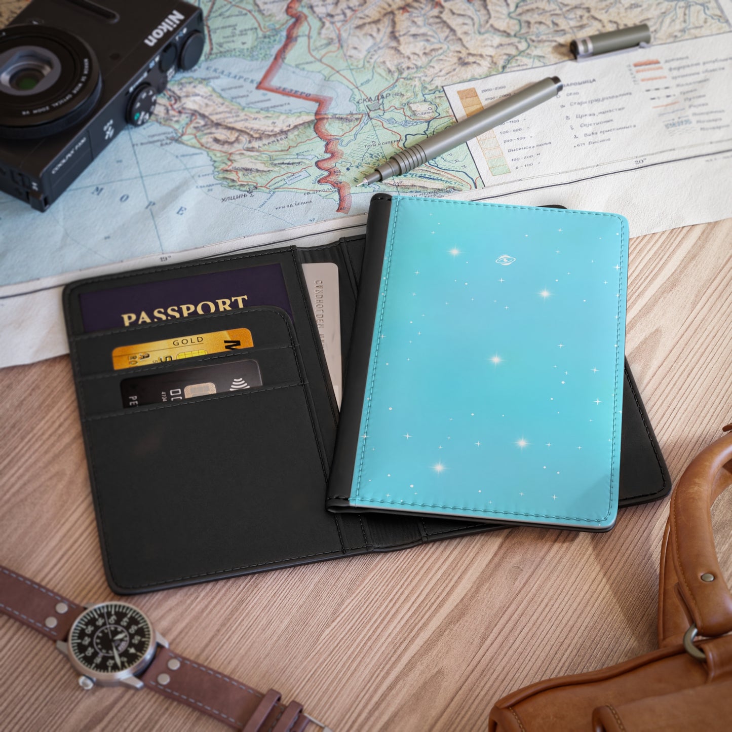 Baby Blue Passport Cover