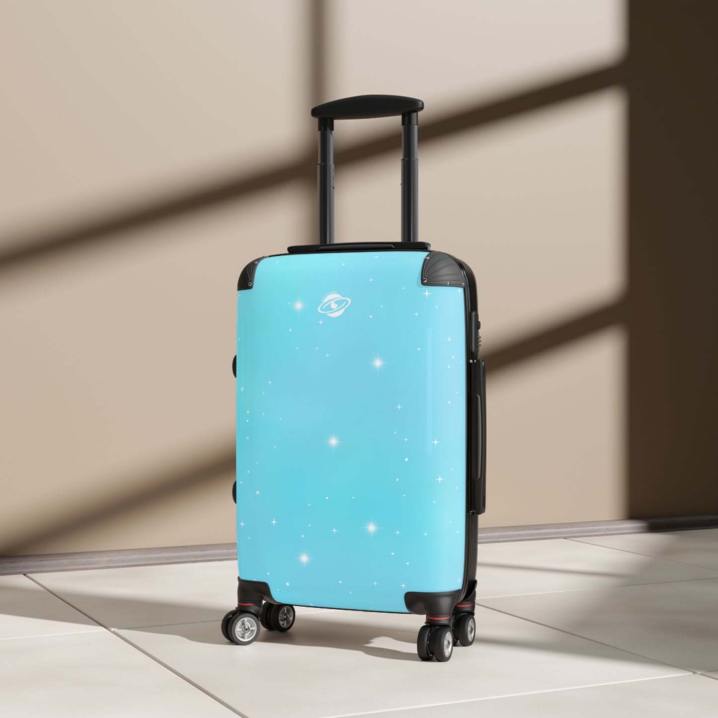 Baby Blue Carry-On Suitcase