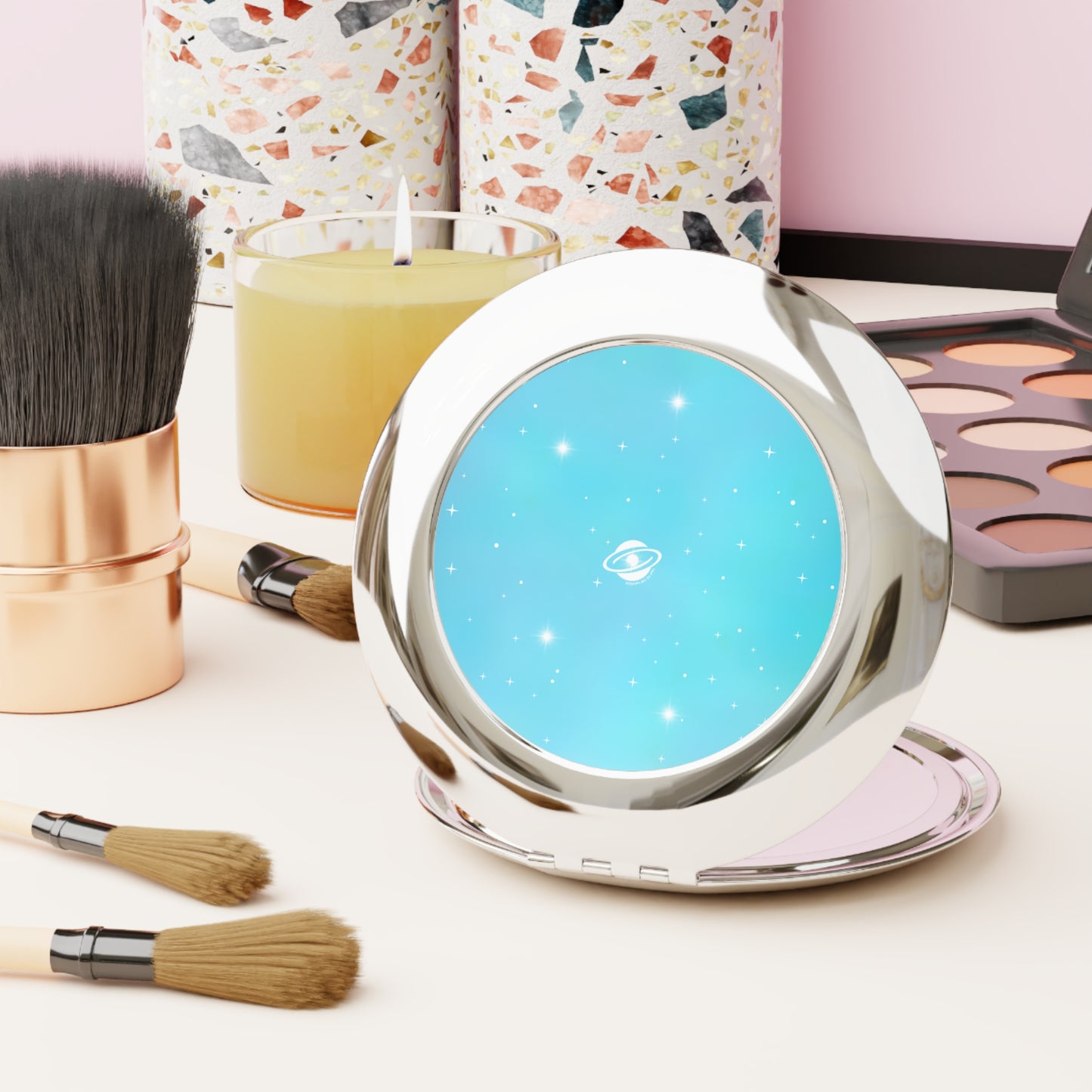 Baby Blue Travel Mirror