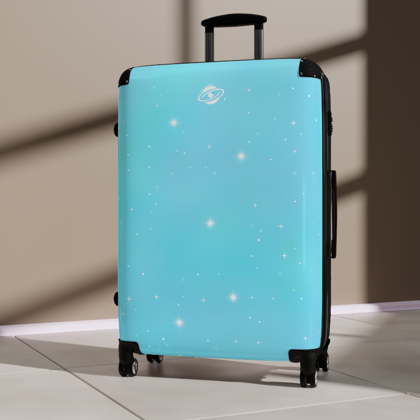 Baby Blue Check-In Suitcase