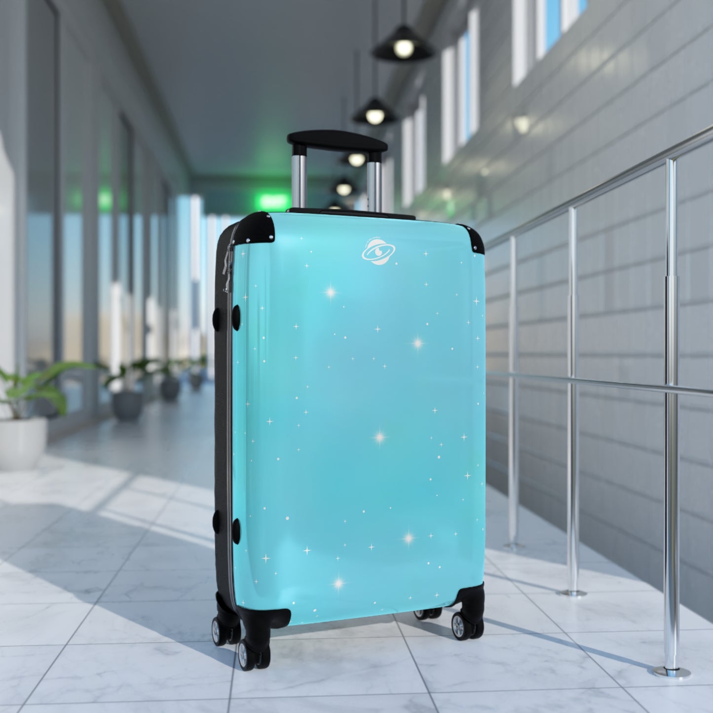 Baby Blue Check-In Suitcase