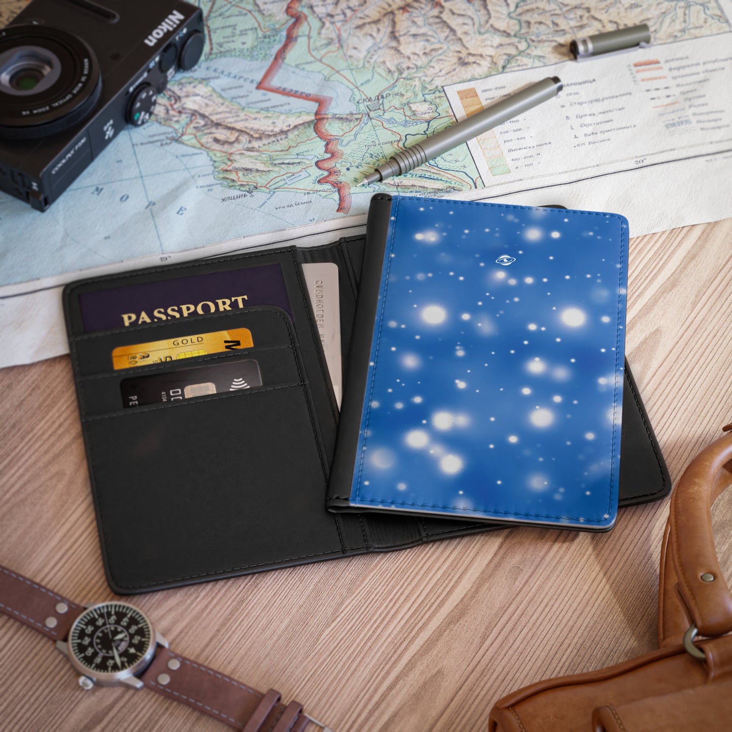 Blue Cookie Passport Cover